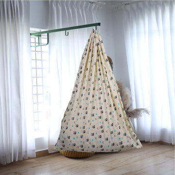 Yellow Panda Cradle with Window Hanger Set