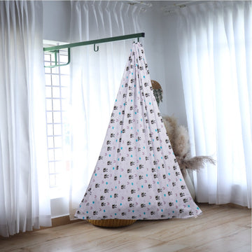 White Panda Cradle with Window Hanger Set