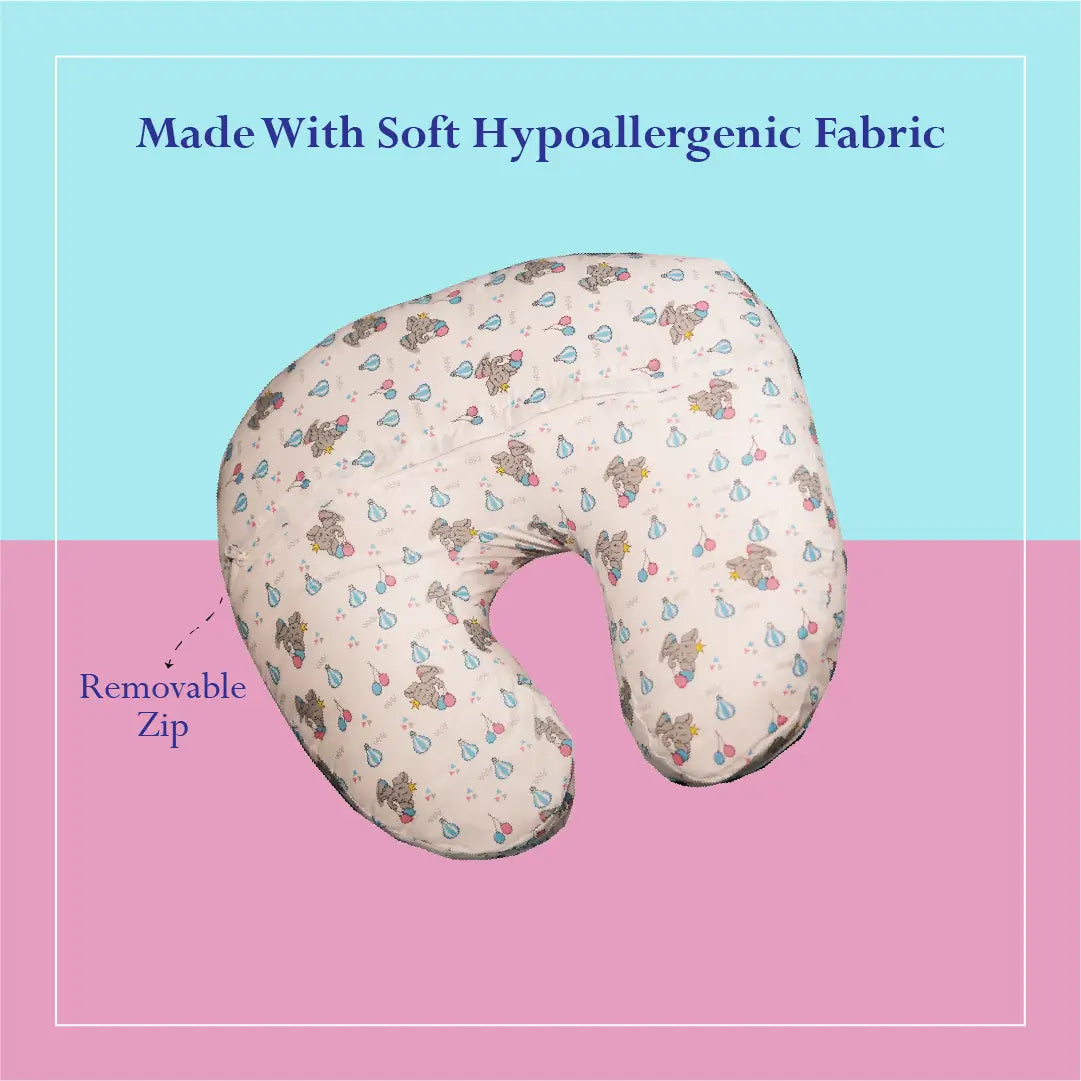 White Elpehant Feeding Pillow