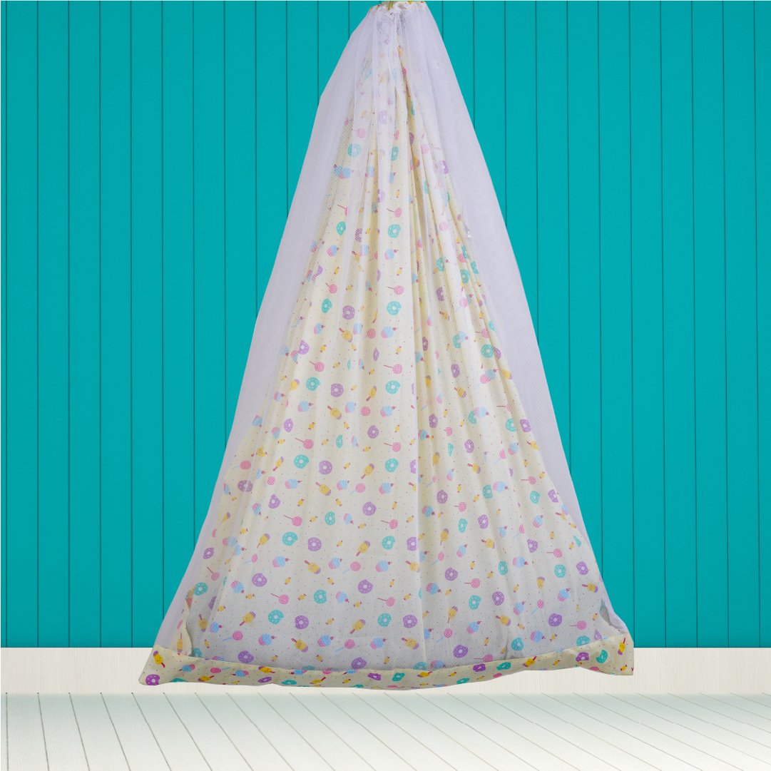 Yellow Donut & Cupcake Cradle with Net and Window Hanger Set