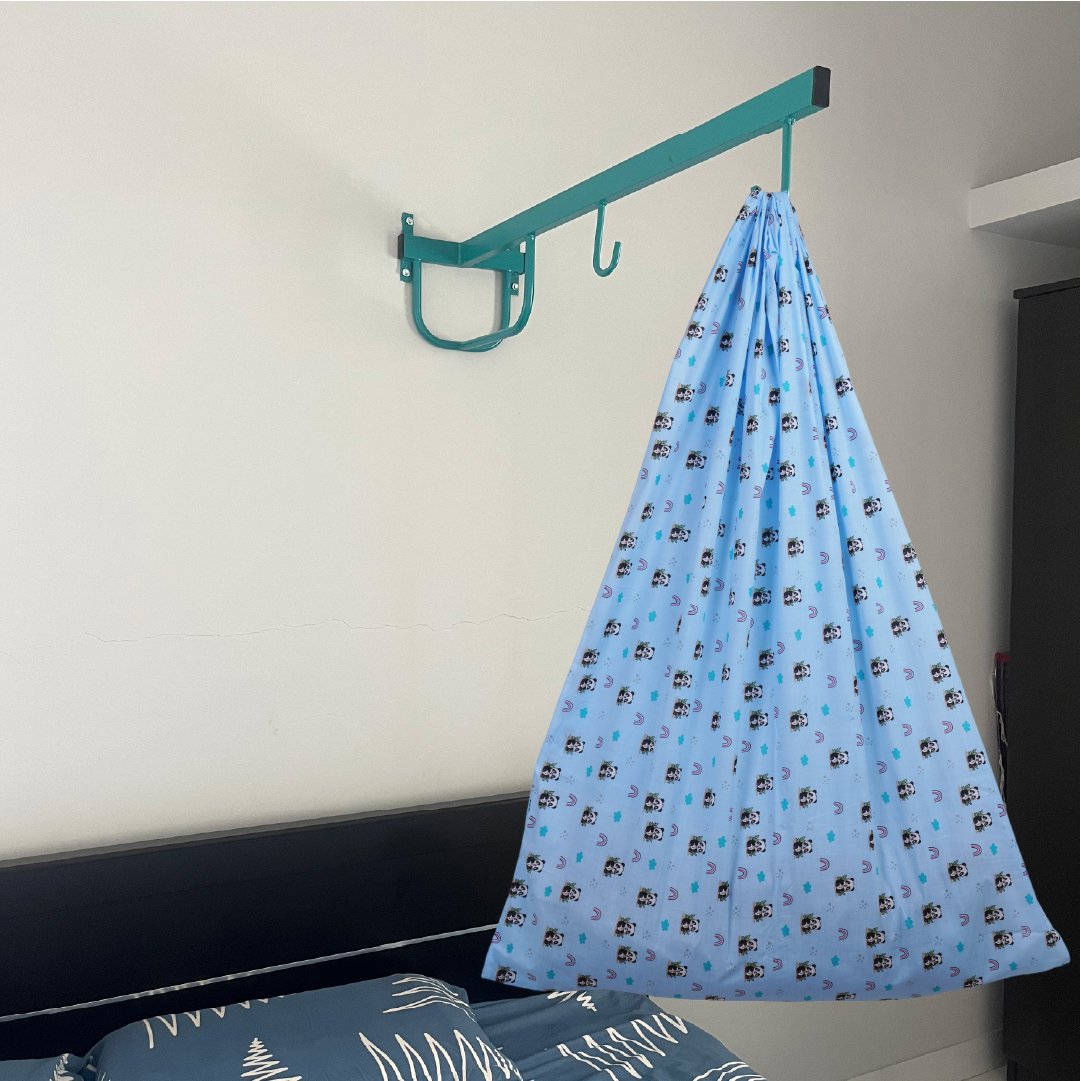 Blue Panda with & Wall Hanger Set
