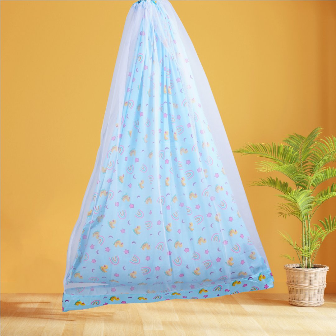 Blue Baby Duck & Rainbow with Net & Wall Hanger Set