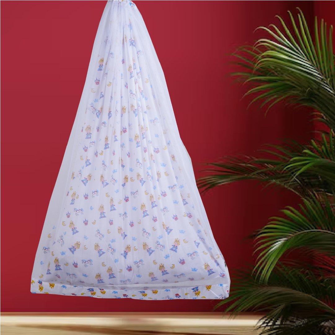 White Prince Cradle with Net & Wall Hanger Set