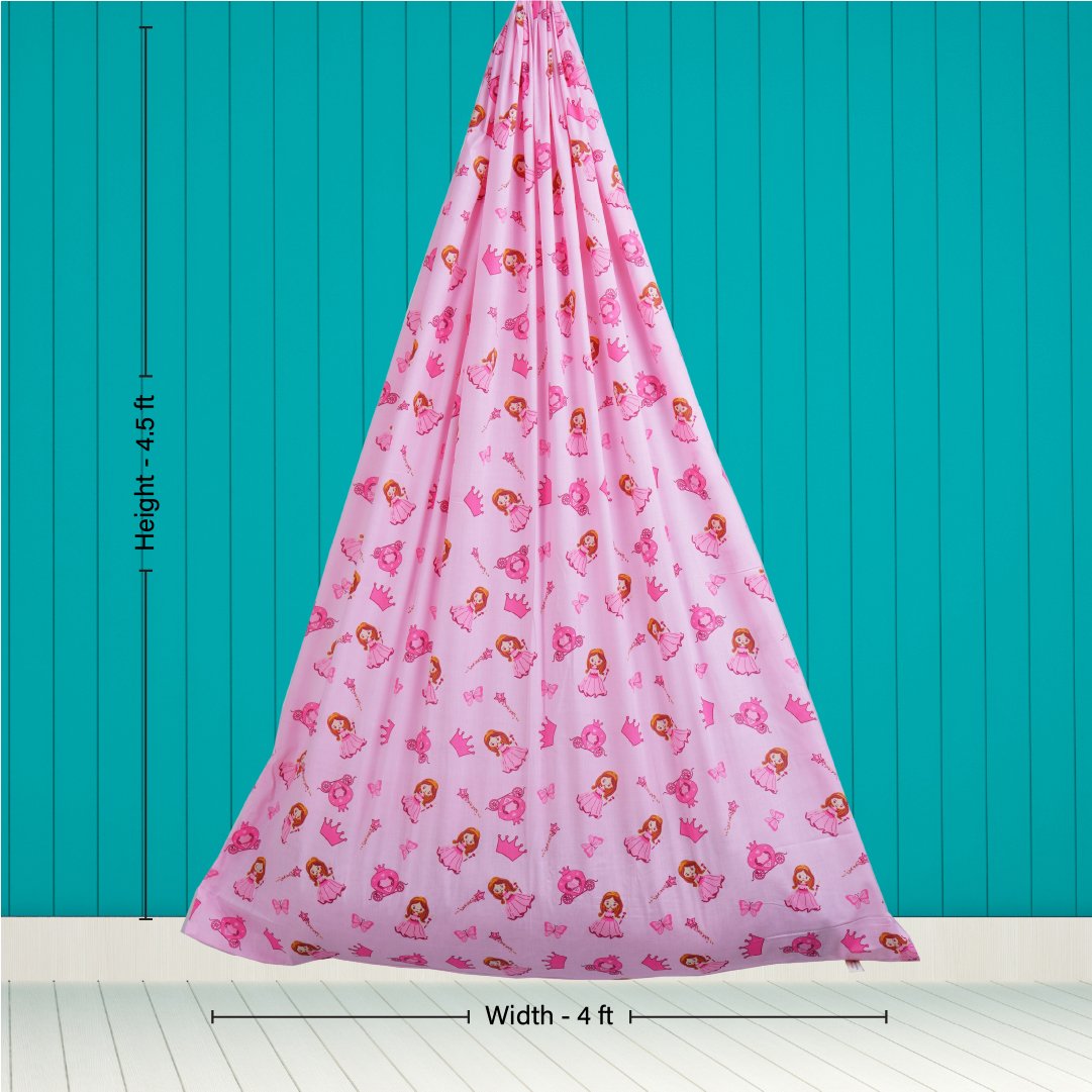 Pink Princess Cradle with Net & Wall Hanger Set