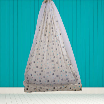 Safe Sleep Premium Cotton Cradle with Mosquito Net-Yellow Panda