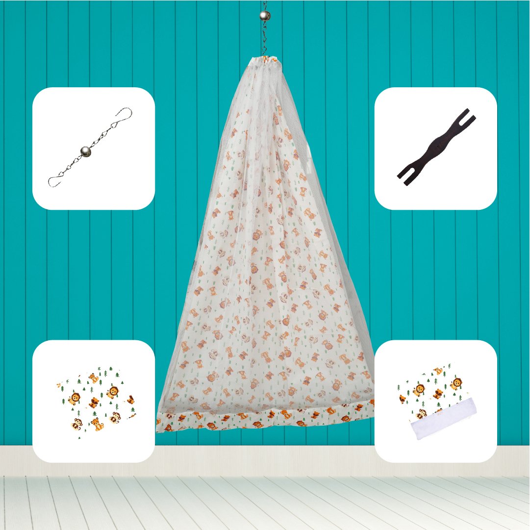 White Jungle Cradle Set