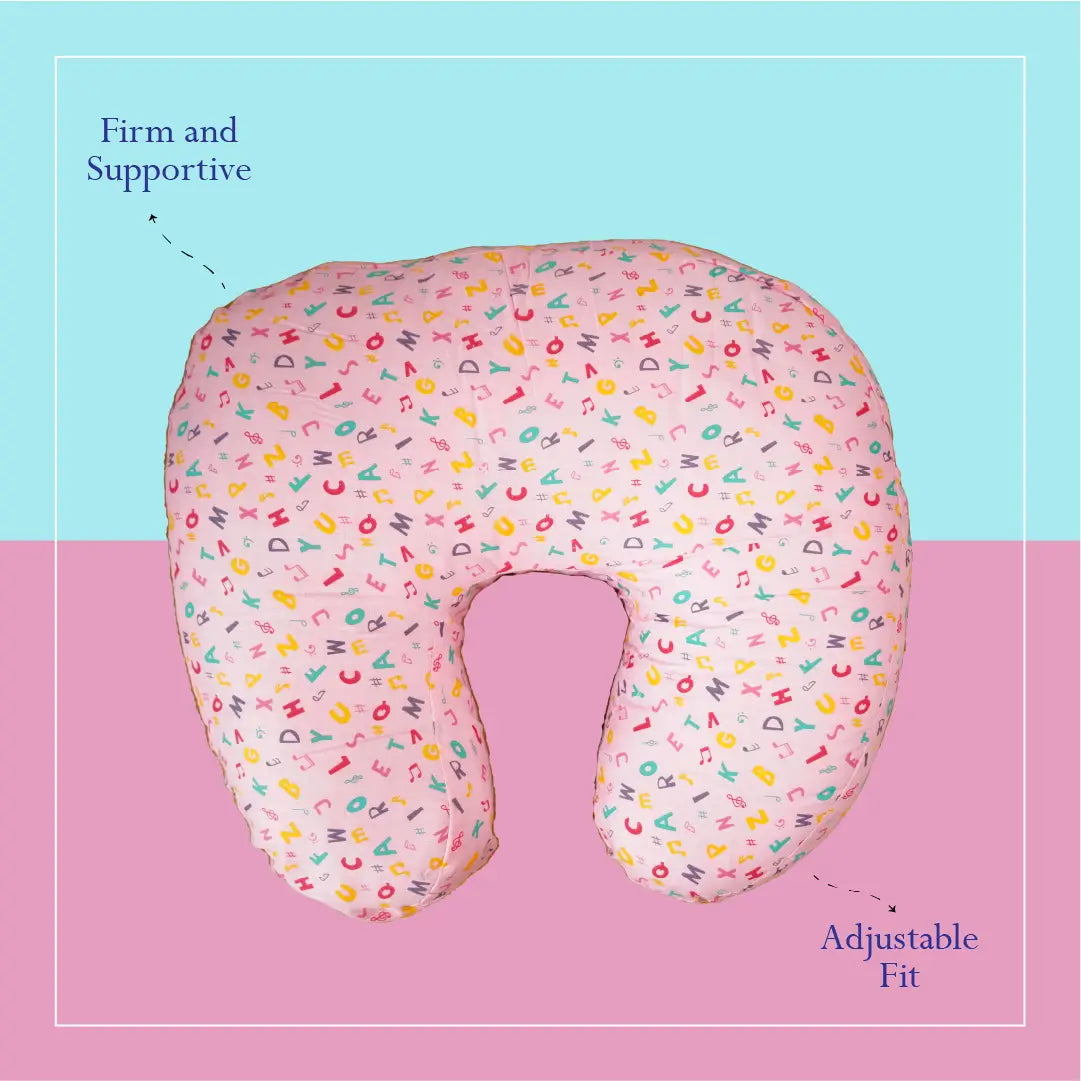 Pink  Alphabet Feeding Pillow