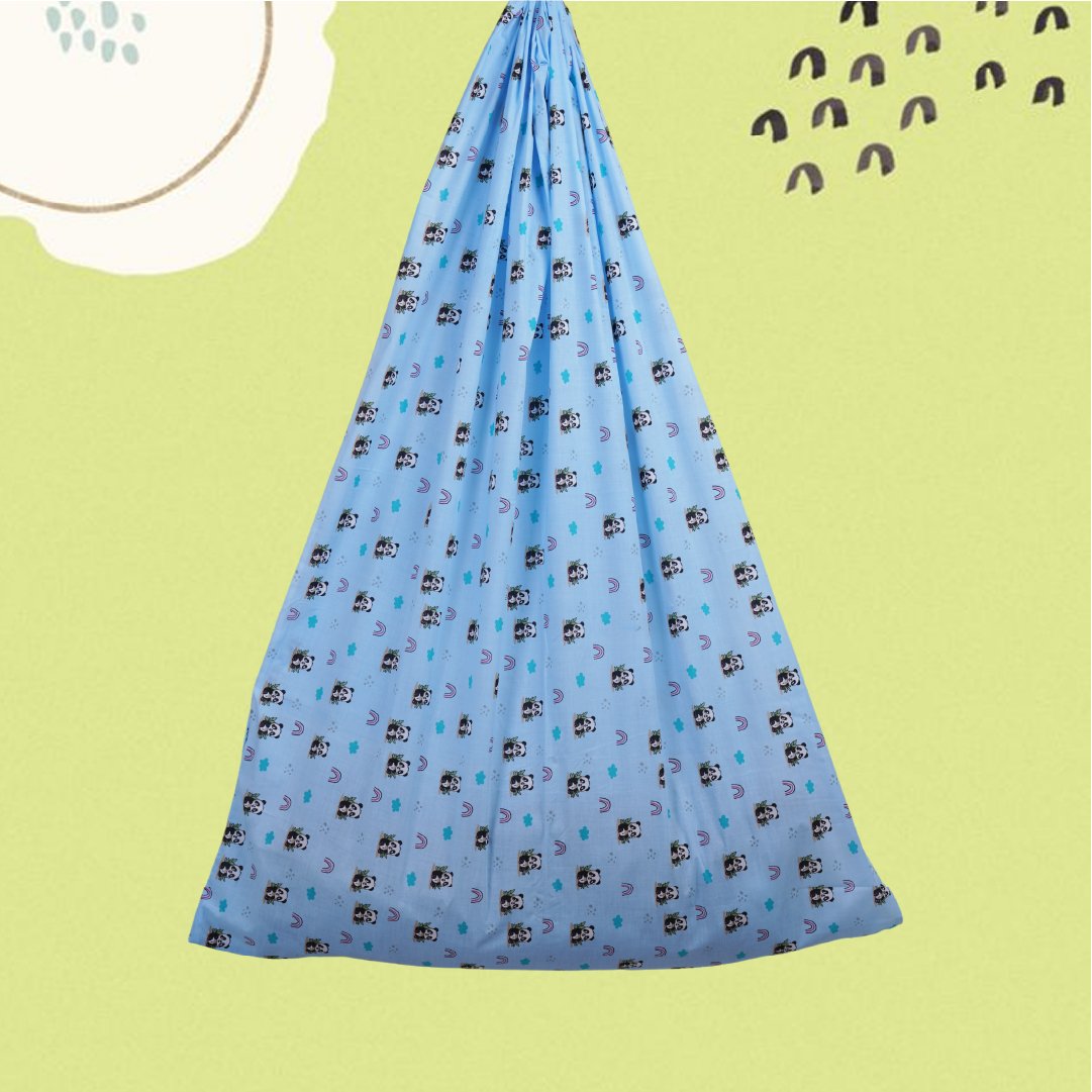 Blue Panda Cradle with Window Hanger Set