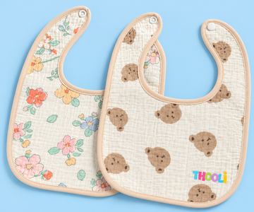 Bibs- Floral Teddy (Pack of 2)