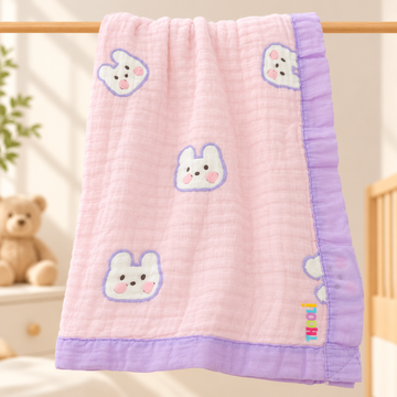 Large Muslin Bunny Blanket- 110*110cm