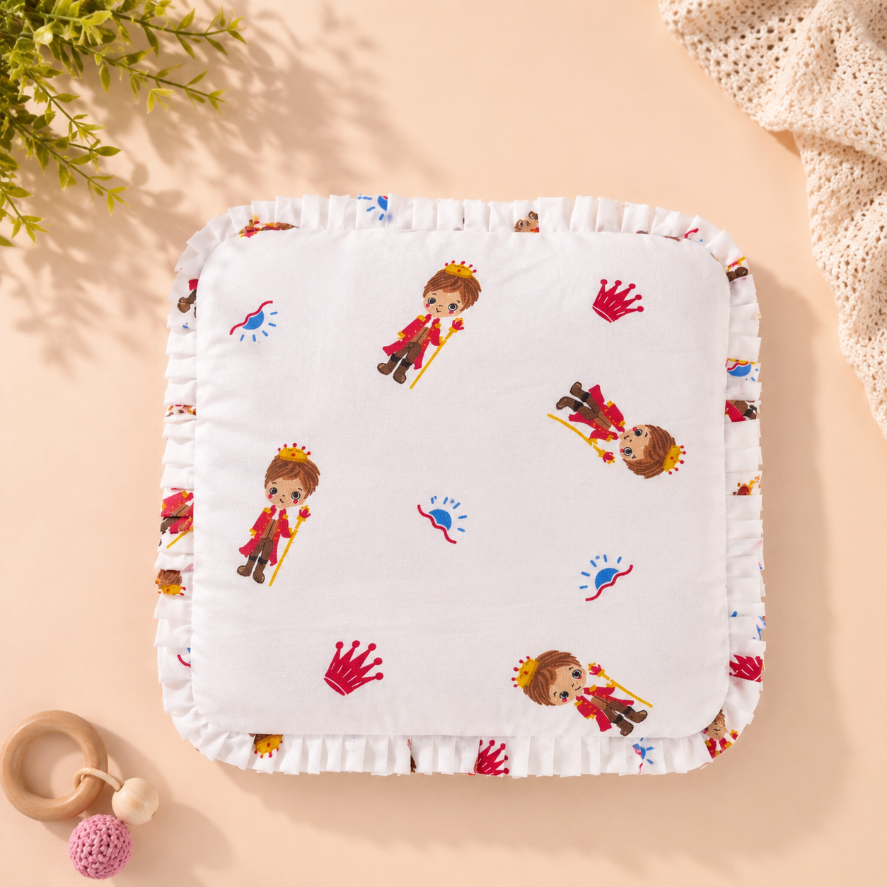 Head Shaping Mustard Pillow- White Prince