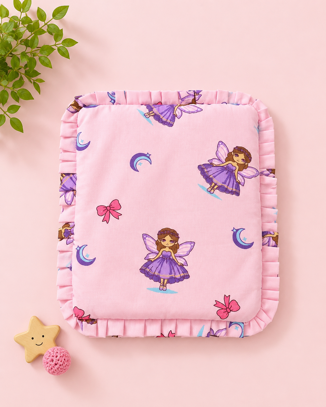 Head Shaping Mustard Pillow- Pink Princess