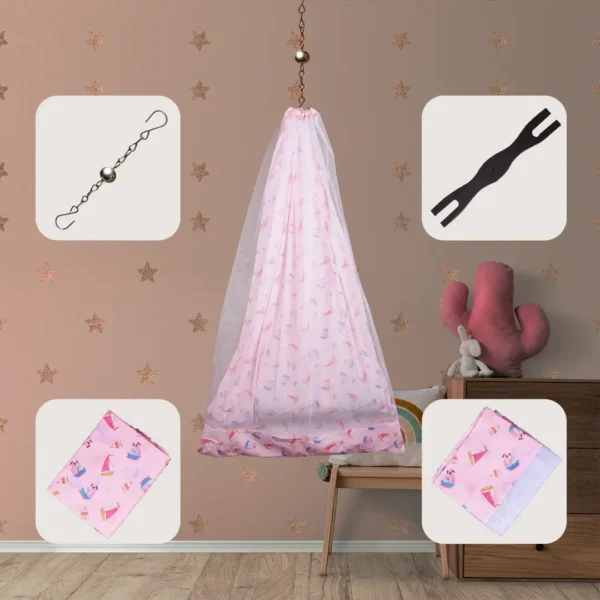 Pink Rabbit Cradle Set