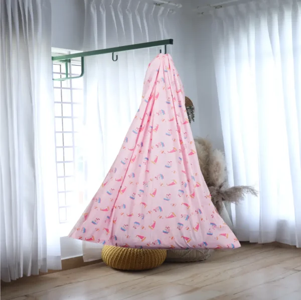 Pink Rabbit Cradle with Window Hanger Set