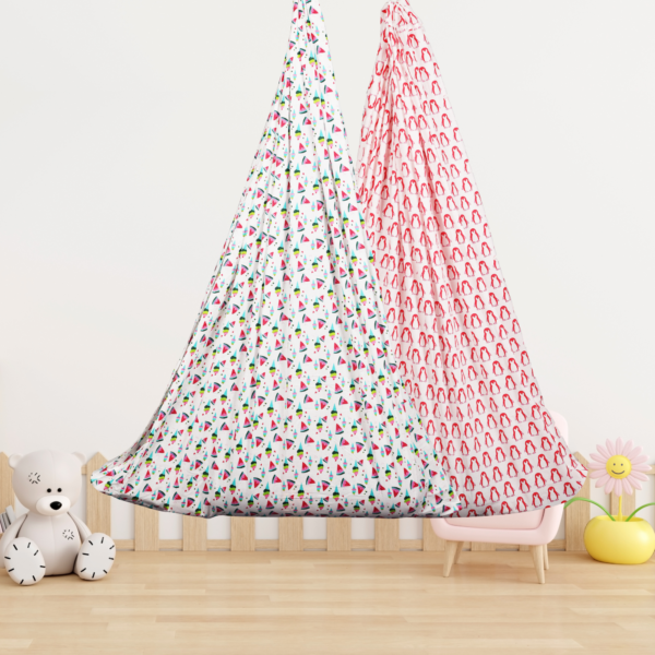 Watermelon & Pink Penguin Cradle combo