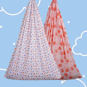 White Sea & Peach Bunny Cradle Combo