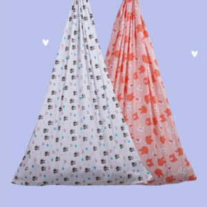 White Panda & Peach Bunny Cradle Combo