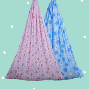 Pink Elephant & Blue Bunny Cradle Combo