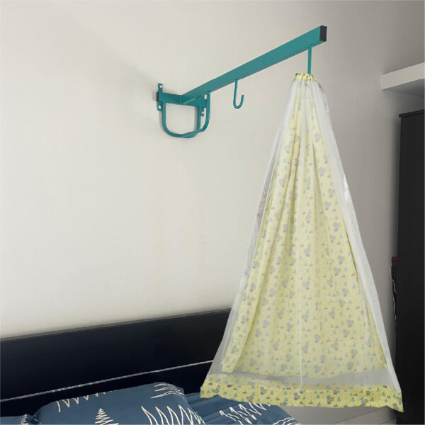 Yellow Baby Elephant Cradle with Net & Wall Hanger Set