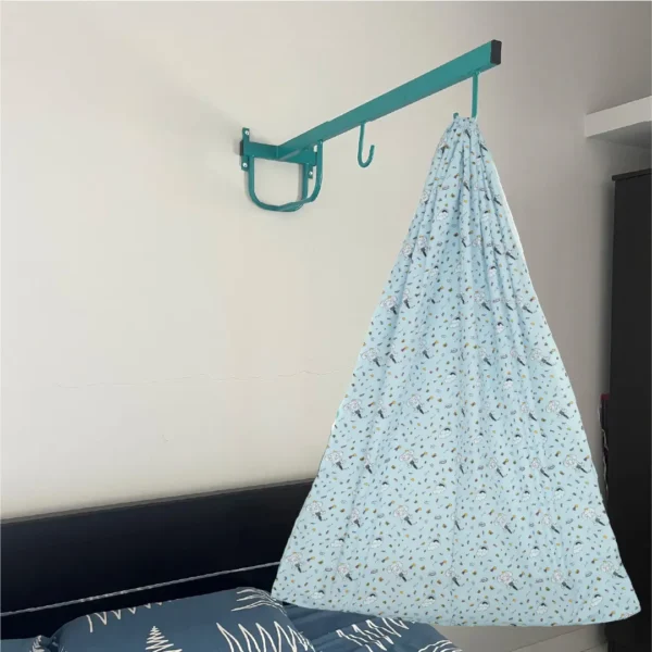 Blue Elephant & Cloud Cradle with & Wall Hanger Set