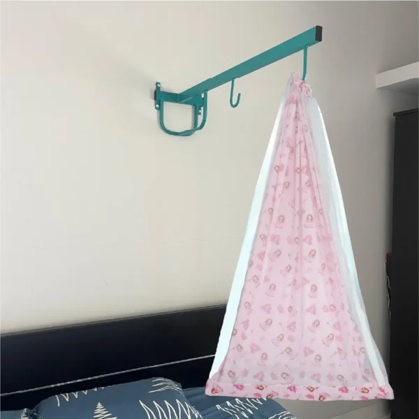 Pink Princess Cradle with Net & Wall Hanger Set