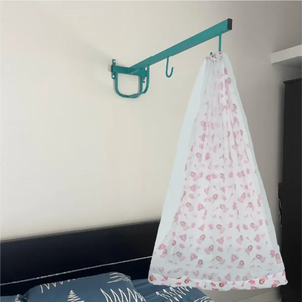 White Princess Cradle with Net & Wall Hanger Set