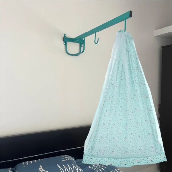 Green Elephant & Cloud  Cradle with Net & Wall Hanger Set