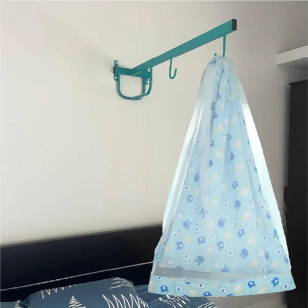 Blue Bunny Cradle with Net & Wall Hanger Set