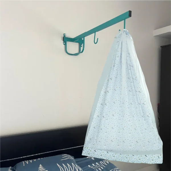 Blue Elephant & Cloud Cradle with Net & Wall Hanger Set