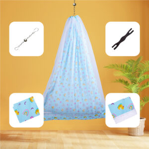 Blue Baby Duck & Rainbow Cradle Set