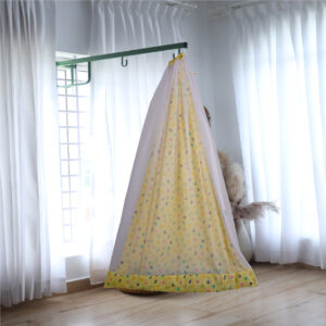 Yellow Teddy & Alphabet  Cradle with Net and Window Hanger Set