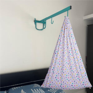 White Teddy & Alphabet Cradle with & Wall Hanger Set