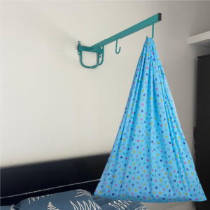 Blue Teddy & Alphabet Cradle with & Wall Hanger Set