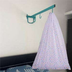 White Teddy & Alphabet Cradle with Net & Wall Hanger Set