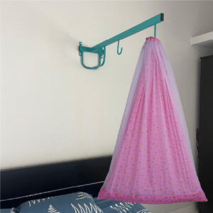 Pink Crown & Rainbow Cradle with Net & Wall Hanger Set