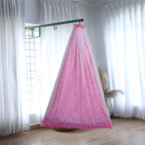 Pink Teddy & Alphabet  Cradle with Net and Window Hanger Set