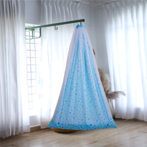 Blue Teddy & Alphabet  Cradle with Net and Window Hanger Set