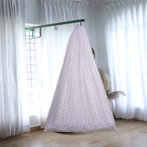 White Crown & Rainbow Cradle with Net and Window Hanger Set