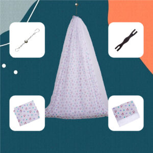 Pink Penguin & Umbrella  Cradle Set