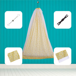 Yellow Crown & Rainbow Cradle Set