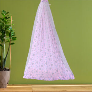 Pink Baby Elephant Cradle With Net