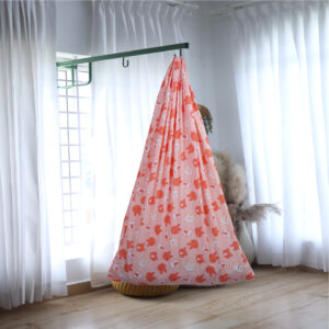 Peach Bunny Cradle and Window Hanger Set