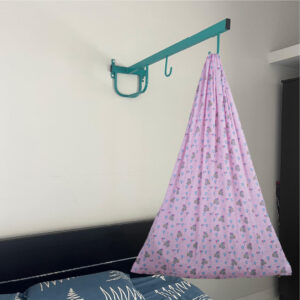 Pink Baby Elephant Cradle with & Wall Hanger Set