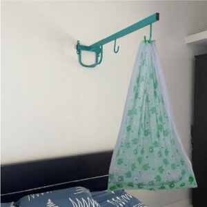 Green Bunny Cradle with Net & Wall Hanger Set