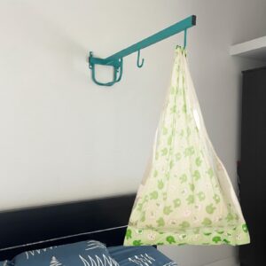 Green Bunny Cradle with Net & Wall Hanger Set